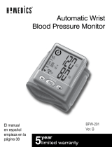 HoMedics BPW-201 Automatic Writst Blood Pressure Monitor Manual de usuario