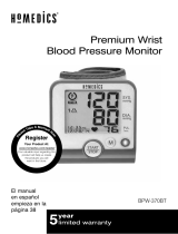 HoMedics BPW-370BT Premium Wrist Blood Pressure Monitor Manual de usuario