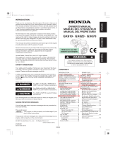 Honda GX610 El manual del propietario