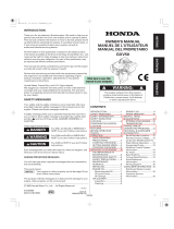 Honda GXV50 Manual de usuario