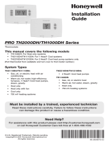 Honeywell PRO TH1000DH Serie Manual de usuario