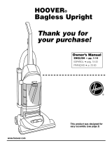 Hoover Bagless Upright Vacuum Cleaner Manual de usuario