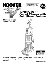 Hoover Turbo POWER Carpet Cleaner with Auto Rinse Cleaner Manual de usuario