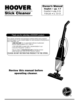 Hoover Stick Cleaner Manual de usuario