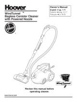 Hoover Wind Tunnel Bagless Canister Cleaner Manual de usuario