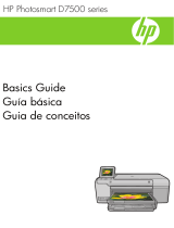 HP Photosmart D7500 Printer series Manual de usuario