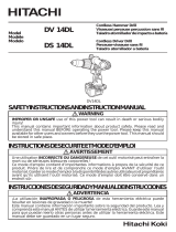 Hitachi DV14DL - 1/2" 14.4V HXP Li-Ion 3.0 Ah Hammer Drill Manual de usuario