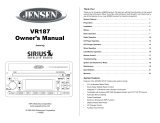 Jensen SIRIUS VR187 El manual del propietario