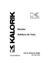 KALORIK BATIDORA DE VASO BL 25280 Manual de usuario