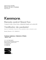 Kenmore 18'' Oscillating Stand Fan w/ Remote El manual del propietario