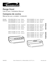 Kenmore 24'' Convertible Range Hood - White 50944 Guía de instalación