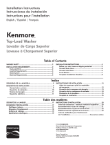 Kenmore 3.6 cu. ft. Top-Load Washer w/ Deep Wash Cycle - White ENERGY STAR Guía de instalación