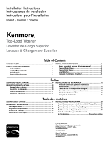 Kenmore 4.3 cu. ft. Top Load Washer w/ Exclusive Triple Action Impeller - White 25132 Guía de instalación