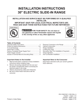 Kenmore 4.6 cu. ft. Self-Clean Slide-In Electric Range w/ Deluxe Coil Elements - Stainless Steel Guía de instalación