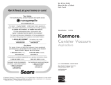 Kenmore Vacuum Cleaner 116.21714 Manual de usuario