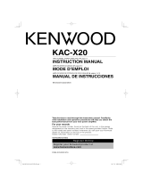 Kenwood KAC-X20 Manual de usuario