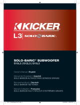Kicker 2011 Solo-Baric L3 Manual de usuario