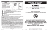 Lasko 3012 Manual de usuario