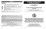 Lasko 102 Manual de usuario
