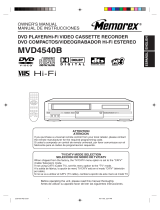 Memorex MVD4540 - DVD/VCR Manual de usuario