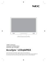 NEC AccuSync LCD19WMGX Manual de usuario