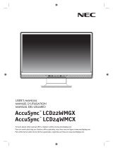 NEC AccuSync LCD24WMCX Manual de usuario