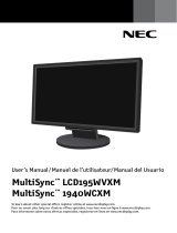 NEC MULTISYNC LCD195WVXM Manual de usuario