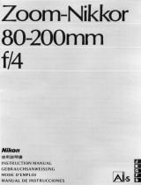 Nikon AI-S ZOOM-NIKKOR 80-200MM F / 4 Manual de usuario