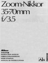 Nikon AI-S ZOOM-NIKKOR 35-70MM F / 3.5 Manual de usuario