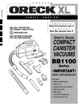 Oreck XL BB1100 Series Manual de usuario