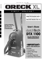 Oreck DTX1100 Manual de usuario