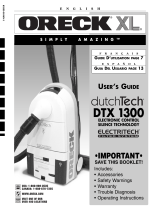Oreck DTX 1300 Manual de usuario