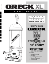 Oreck DS1700HY Manual de usuario