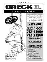 Oreck DTX 1400B Manual de usuario