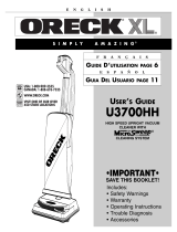 Oreck U3700HH Manual de usuario