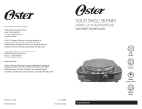 Oster Solid Single Burner Manual de usuario