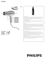 Philips Hairdyer HP4990 Manual de usuario