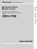 Pioneer DEH-1700 Manual de usuario
