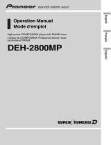 Pioneer DEH-2800MP Manual de usuario