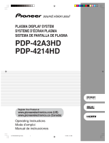 Pioneer PDP 42A3HD Manual de usuario