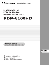 Pioneer PDP-6100HD Manual de usuario