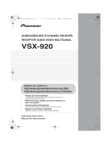 Pioneer VSX 920 Manual de usuario