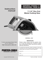 Porter-Cable 440 Manual de usuario