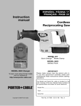 Porter-Cable 8823 Manual de usuario