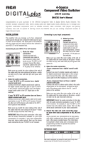 RCA Digital Plus DH4CVS Manual de usuario