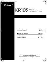 Roland KR-103 Manual de usuario