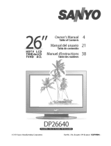 Sanyo DP26640 Manual de usuario
