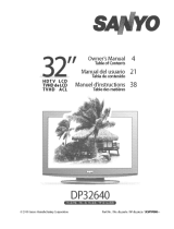 Sanyo DP32640 - 31.5" Diagonal LCD HDTV 720p Manual de usuario