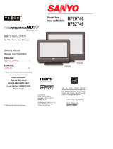 Sanyo DP26746 - 26" LCD TV Manual de usuario