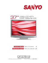 Sanyo DP37819 - 37" Diagonal FULL 1080p LCD HDTV Manual de usuario
